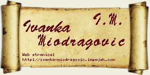 Ivanka Miodragović vizit kartica